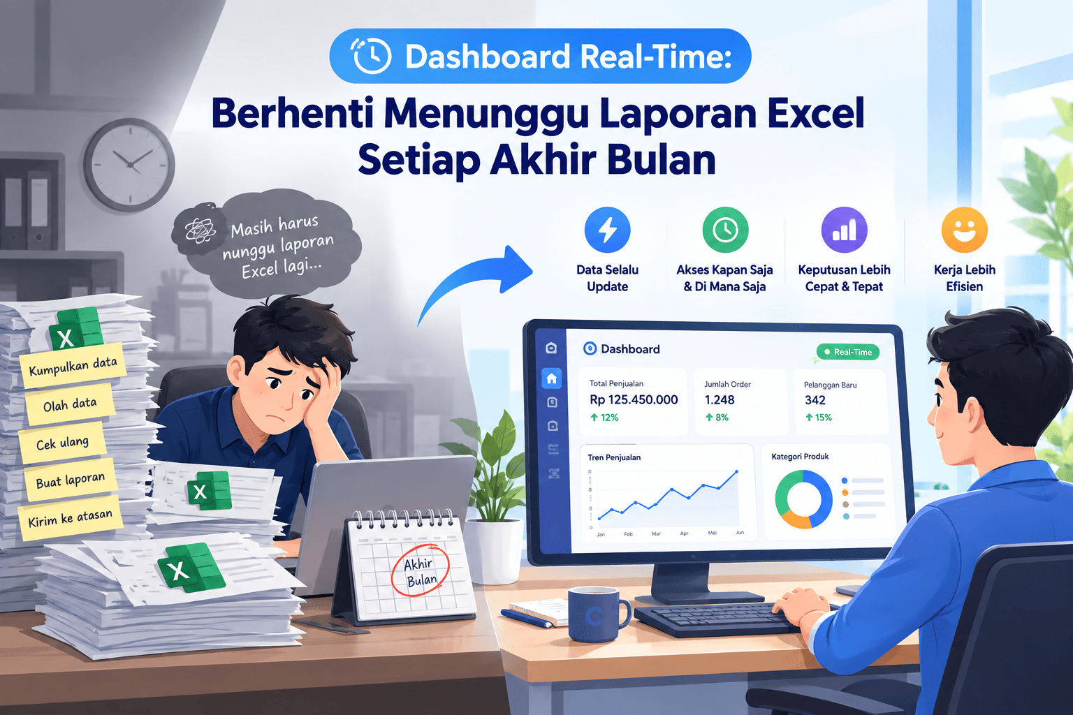 Dashboard Real-Time: Berhenti Menunggu Laporan Excel Setiap Akhir Bulan