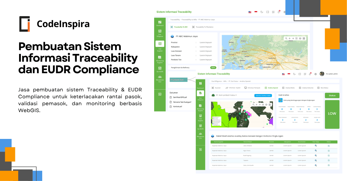 Jasa Pembuatan Sistem Traceability & EUDR Compliance