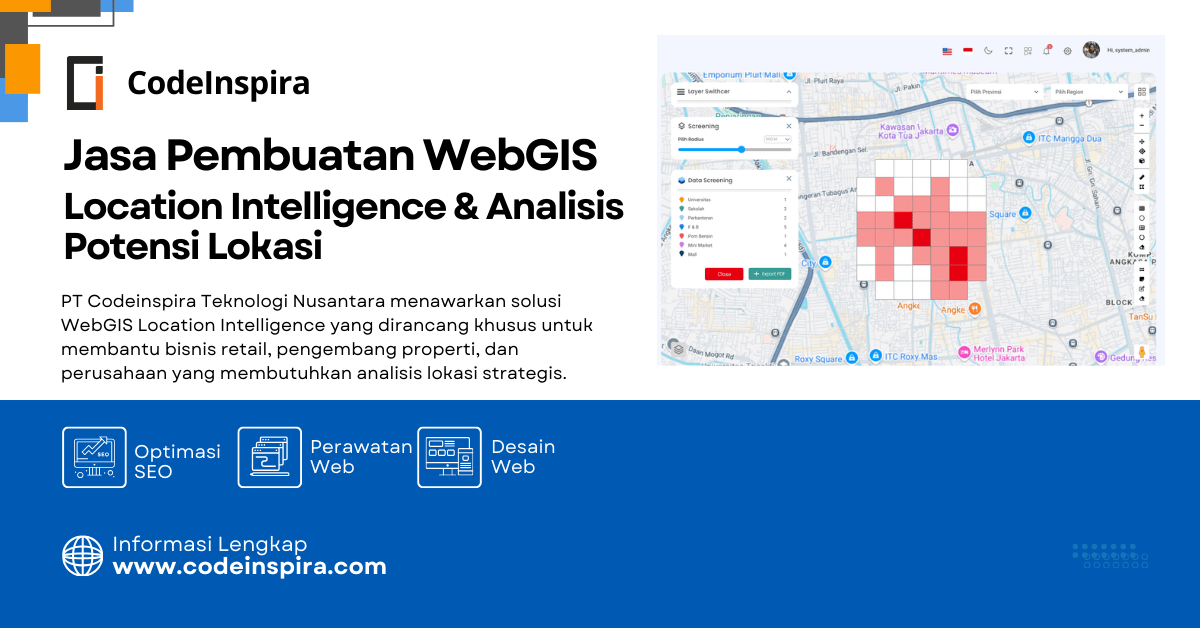 Jasa Pembuatan WebGIS Location Intelligence & Analisis Potensi Lokasi
